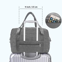 lifwimner Sklopiva putna torba 40x20x25 cm Ručna prtljaga za Ryanair avion Vikend torba za žene i muškarce 20L tamnosiva 5