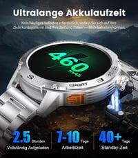 LIGE Férfi Okosóra 1.43" AMOLED Kijelzővel - Bluetooth Hívás, 170+ Sportmód, 24/7 Pulzusmérés, IP68 Vízállóság, Android/iOS Kompatibilis 5
