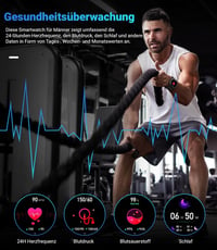 LIGE Férfi Okosóra Telefonhívás Funkcióval - 1.39" Katonai Stílusú Fitnesz Óra, 24H Pulzusmérő, 100+ Sportmód, 300+ Számlap, IP67 Vízálló, G 4