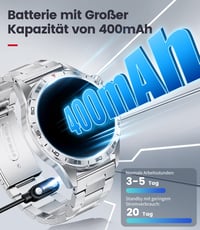 Pánske vojenské inteligentné hodinky LIGE s 3 remienkami, 1,43" AMOLED displejom, telefonovaním, 400 mAh batériou, viac ako 100 športovými režimami, vodotesnosťou IP68, monitorovaním tepu/spánku/SpO2, pre iOS a Android 3