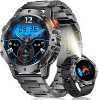 LIGE Katonai Smartwatch 1.43" AMOLED Kijelző 500mAh Akkumulátor 110+ Sportmód IP68 Vízálló 1