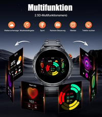 LIGE Katonai Smartwatch 1.75" AMOLED Kijelző, 110+ Sportmód, Pulzus/Alvásmonitor, IP68 Vízálló 8
