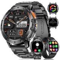 Pánske inteligentné hodinky LIGE Military s Bluetooth hovormi, 1,43" AMOLED displej, LED baterka, 530 mAh, 100+ športových režimov, merač tepu, vodotesnosť IP68, A 1