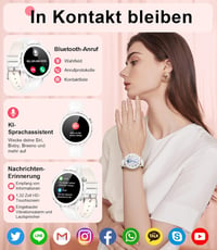 LIGE Női Okosóra Telefonos Funkcióval IP68 Vízálló Pulzusmérő Menstruációs Ciklus Nyomásmonitor 2