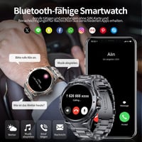 Pánske inteligentné hodinky LIGE s Bluetooth volaním, 1,43" AMOLED dotykový displej, 400 mAh, 110+ športových režimov, fitness tracker, vodotesnosť IP68, Android iOS 3