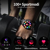 Pánske inteligentné hodinky LIGE s Bluetooth volaním, 1,43" AMOLED dotykový displej, 400 mAh, 110+ športových režimov, fitness tracker, vodotesnosť IP68, Android iOS 5