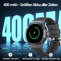 Pánske inteligentné hodinky LIGE s Bluetooth volaním, 1,43" AMOLED dotykový displej, 400 mAh, 110+ športových režimov, fitness tracker, vodotesnosť IP68, Android iOS 8