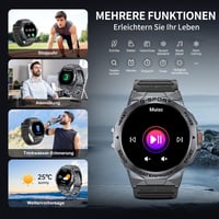 Pánske inteligentné hodinky LIGE s Bluetooth volaním, 1,43" AMOLED dotykový displej, 400 mAh, 110+ športových režimov, fitness tracker, vodotesnosť IP68, Android iOS 6