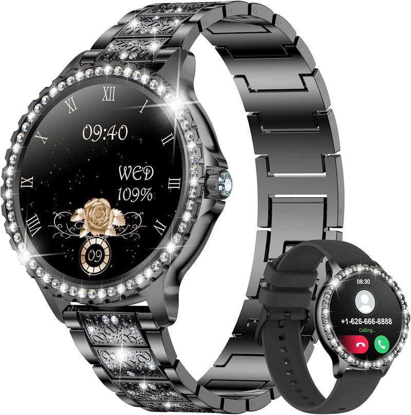 LIGE Okosóra Női 1.32" HD Kijelző 20 Sport Mód Szívritmus Vérnyomás Monitoros Fitness Óra