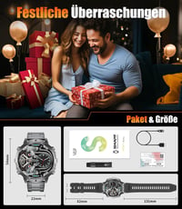 LIGE Smartwatch Férfi Okosóra 1.73" AMOLED Kijelző 110+ Sportmód IP68 Vízálló 7