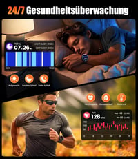 LIGE Smartwatch Férfi Okosóra 1.73" AMOLED Kijelző 110+ Sportmód IP68 Vízálló 5