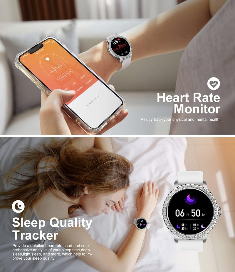 LIGE Smartwatch Női Okosóra 20 Sportmód Pulzus Vérnyomás Alvásmonitor