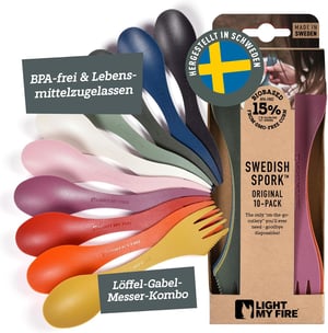 Tacâm 3-în-1 Light My Fire Spork Original pentru camping, fără BPA