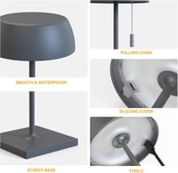 Light to Hope LED asztali lámpa akkumulátoros dimmer meleg fehér 2700K 4