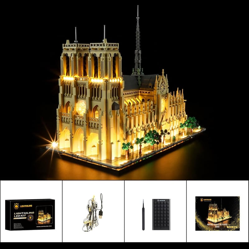 LIGHTAILING LED világítás szett Lego Notre-Dame de Paris 21061 építőkockához