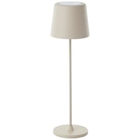Lightbox LED stolna svjetiljka za unutarnju i vanjsku upotrebu, visina 37/23 cm, Ø 10 cm, bež, touch dimmer, USB punjenje, na baterije, prijenosna 8