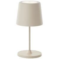 Lightbox LED stolna svjetiljka za unutarnju i vanjsku upotrebu, visina 37/23 cm, Ø 10 cm, bež, touch dimmer, USB punjenje, na baterije, prijenosna 9