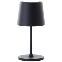 LED stolna lampa Lightbox za unutarnju i vanjsku upotrebu, mat crna, dodirni dimmer, punjiva baterija preko USB-a, visina 37 cm / 23 cm, Ø 10 cm, 31 7