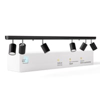 LED stropné bodové svietidlo Lightbox so 6 otočnými reflektormi, čierny kov, pätica GU10, do obývačky, kuchyne a spálne 4
