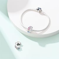 LIGHTDOG 925 ezüst charm gyöngyök virág motívummal Pandora karkötőhöz 4