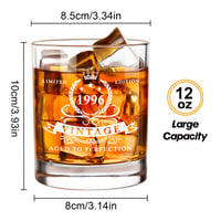 LIGHTEN LIFE Darček k 30. narodeninám pre mužov – 340 ml pohár na whisky s ročníkom 1996 v prémiovej drevenej krabičke, vtipný darček pre neho 2