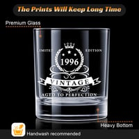 LIGHTEN LIFE Darček k 30. narodeninám pre mužov – 340 ml pohár na whisky s ročníkom 1996 v prémiovej drevenej krabičke, vtipný darček pre neho 3