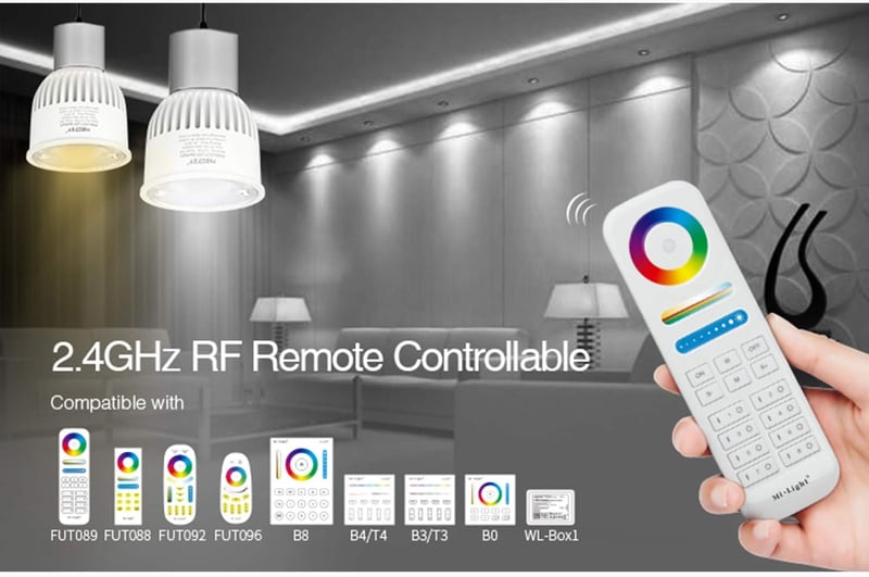 lighteu 6W GU10 RGB+CCT LED izzó WiFi távirányítóval, színváltó és hőmérséklet szabályozható