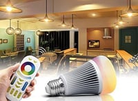 lighteu 9W E27 RGBCCT LED izzó 2.4G vezeték nélküli vezérléssel 850 lumen 7