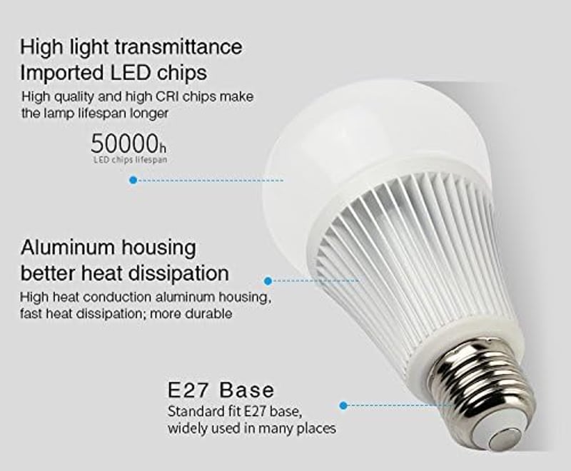 lighteu 9W E27 RGBCCT LED izzó 2.4G vezeték nélküli vezérléssel 850 lumen