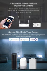 lighteu Miboxer Dual White WiFi LED szalag vezérlő Alexa Google Home hangvezérlés 4