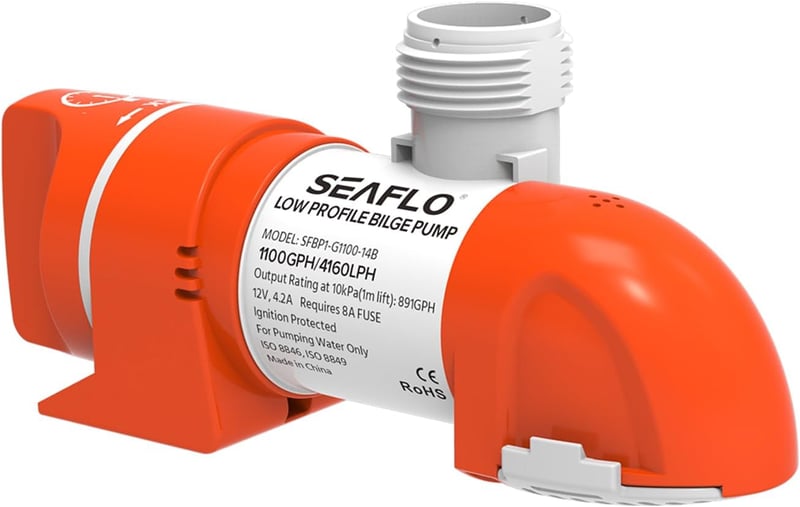 LIGHTEU Seaflo 12V 1100GPH Automata Bilge Szivattyú Időzítővel és Szintérzékelővel - 1100gph14b