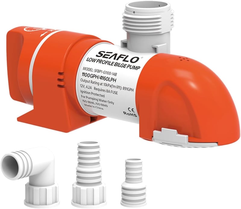 LIGHTEU Seaflo 12V 1100GPH Automata Bilge Szivattyú Időzítővel és Szintérzékelővel - 1100gph14b