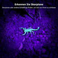 Lighting EVER UV Zseblámpa 9 LED 395nm - Ultraibolya Elemlámpa Kisállat Vizelet, Folt és Poloska Felderítéshez - Alumínium Ház, 3 AAA Elemme 4