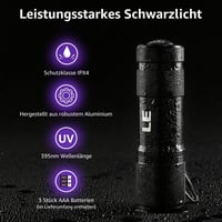 Lighting EVER UV Zseblámpa 9 LED 395nm - Ultraibolya Elemlámpa Kisállat Vizelet, Folt és Poloska Felderítéshez - Alumínium Ház, 3 AAA Elemme 6