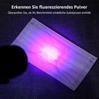 Lighting EVER UV Zseblámpa 9 LED 395nm - Ultraibolya Elemlámpa Kisállat Vizelet, Folt és Poloska Felderítéshez - Alumínium Ház, 3 AAA Elemme 3