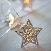 Lights4fun lanac sa 16 LED zvjezdica, toplo bijela božićna dekoracija s napajanjem od 24V 3
