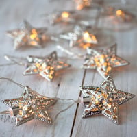 Lights4fun lanac sa 16 LED zvjezdica, toplo bijela božićna dekoracija s napajanjem od 24V 1