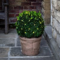 Lights4fun 60 LED-es Kerti Gömb Alakú Topiary Háló Lámpa - Kültéri, Elemes, Időzítővel, 8 Fényeffekttel, Zöld Színben 1