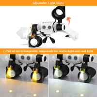 Lightswim fejpántos nagyító LED világítással cserélhető lencsékkel 3X-15X 3