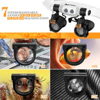 Lightswim fejpántos nagyító LED világítással cserélhető lencsékkel 3X-15X 5