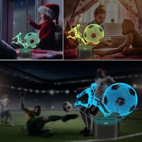 Lightzz Focilabda 3D LED Asztali Lámpa Távirányítóval 16 Szín Éjszakai Fény Fiúknak 3