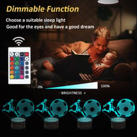 Lightzz Focilabda 3D LED Asztali Lámpa Távirányítóval 16 Szín Éjszakai Fény Fiúknak 4