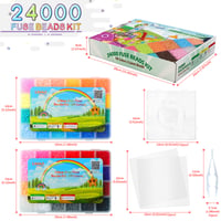 LIHAO Mini vasalható gyöngy készlet válogató dobozzal - 24000 db, 48 szín, 2,6 mm 2