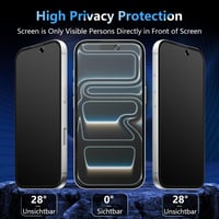 Folie de protecție mată pentru confidențialitate LiiLaa Matt pentru iPhone 17 Pro Max - Sticlă securizată mată anti-spy 2