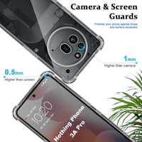 LiiLaa Nothing Phone 3a Pro tok + 2db edzett üveg képernyővédő, TPU szilikon, vékony átlátszó ütésálló - NP 3A Pro 3