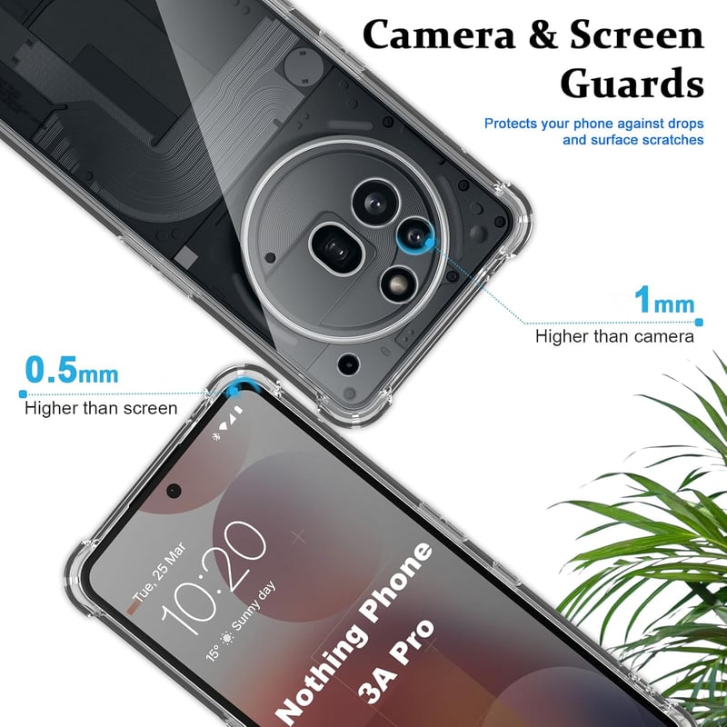 LiiLaa Nothing Phone 3a Pro tok + 2db edzett üveg képernyővédő, TPU szilikon, vékony átlátszó ütésálló - NP 3A Pro
