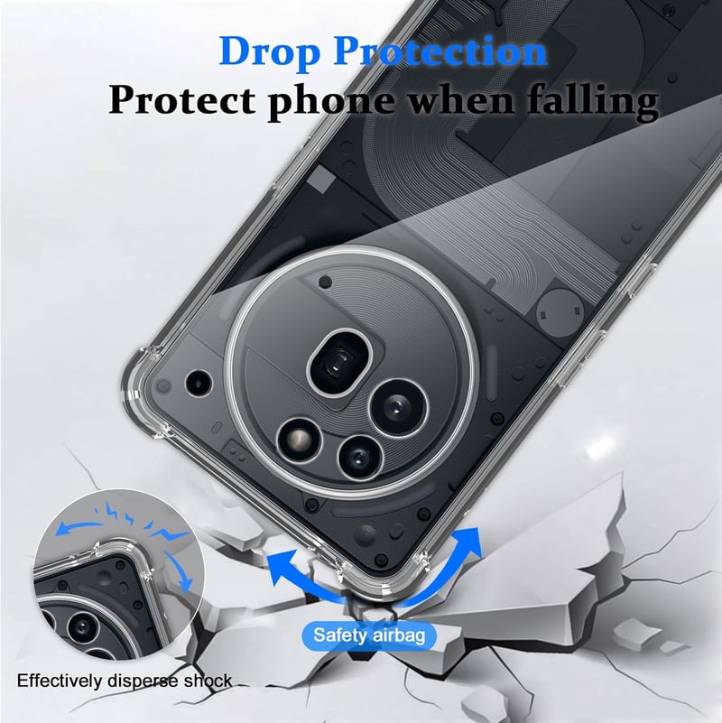 LiiLaa Nothing Phone 3a Pro tok + 2db edzett üveg képernyővédő, TPU szilikon, vékony átlátszó ütésálló - NP 3A Pro