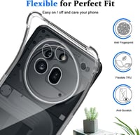 LiiLaa Nothing Phone 3a Pro tok + 2db edzett üveg képernyővédő, TPU szilikon, vékony átlátszó ütésálló - NP 3A Pro 4