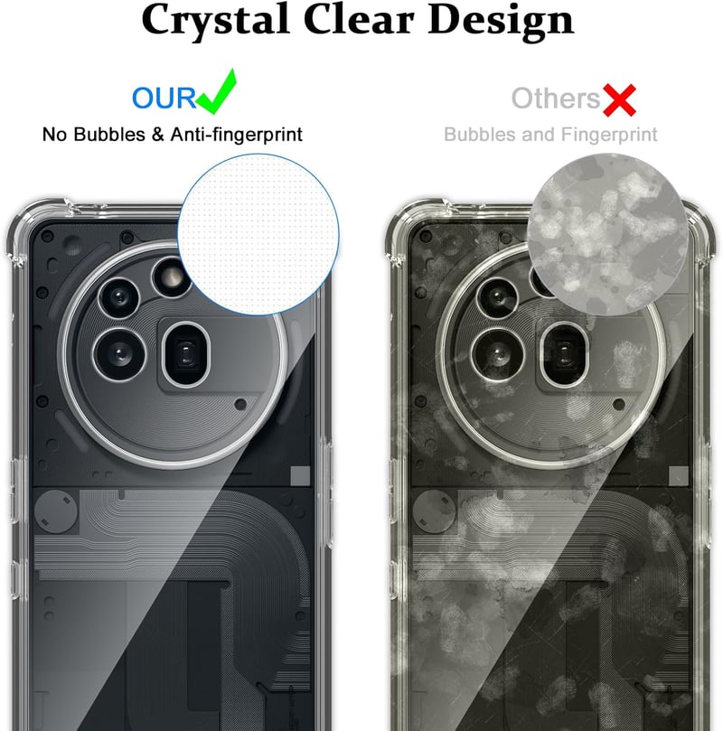 LiiLaa Nothing Phone 3a Pro tok + 2db edzett üveg képernyővédő, TPU szilikon, vékony átlátszó ütésálló - NP 3A Pro