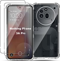LiiLaa Nothing Phone 3a Pro tok + 2db edzett üveg képernyővédő, TPU szilikon, vékony átlátszó ütésálló - NP 3A Pro 1